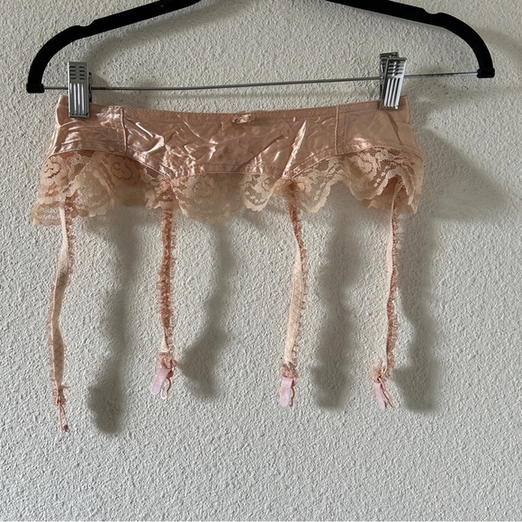 Woolite Lace Garter Belt Women’s Small Made in USA Blush Pink Sexy Coquette cute - Picture 2 of 10